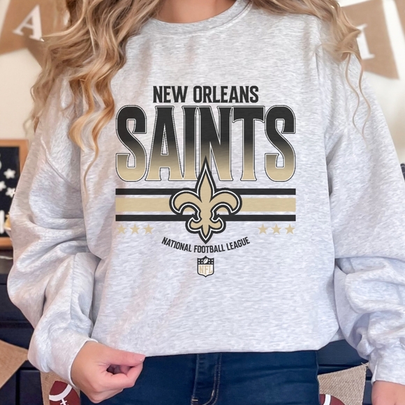 New Orleans Saints Football Crewneck Sweatshirt NEW - Picture 1 of 2